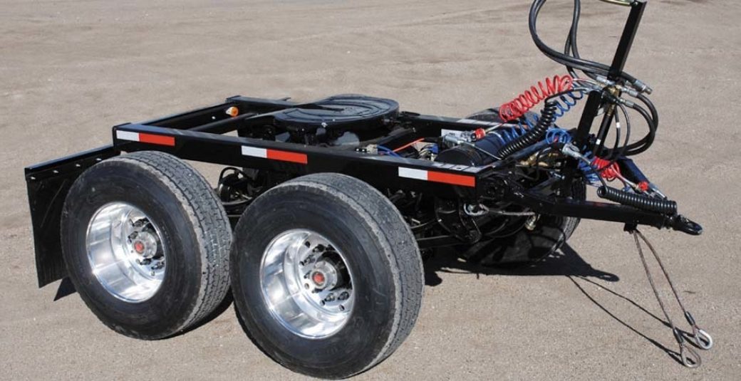 Turntable for side dump trailer